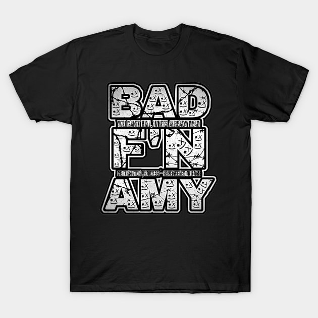 BAD AMY ''BAD F'N AMY'' (ECW PARODY) BLACK N WHITE (NEGATIVE) T-Shirt by KVLI3N